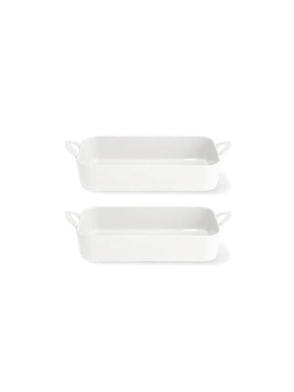 Pillivuyt Toulouse Dish 31 x 18 x 6.5 cm 2.2 liters 2 pcs. White