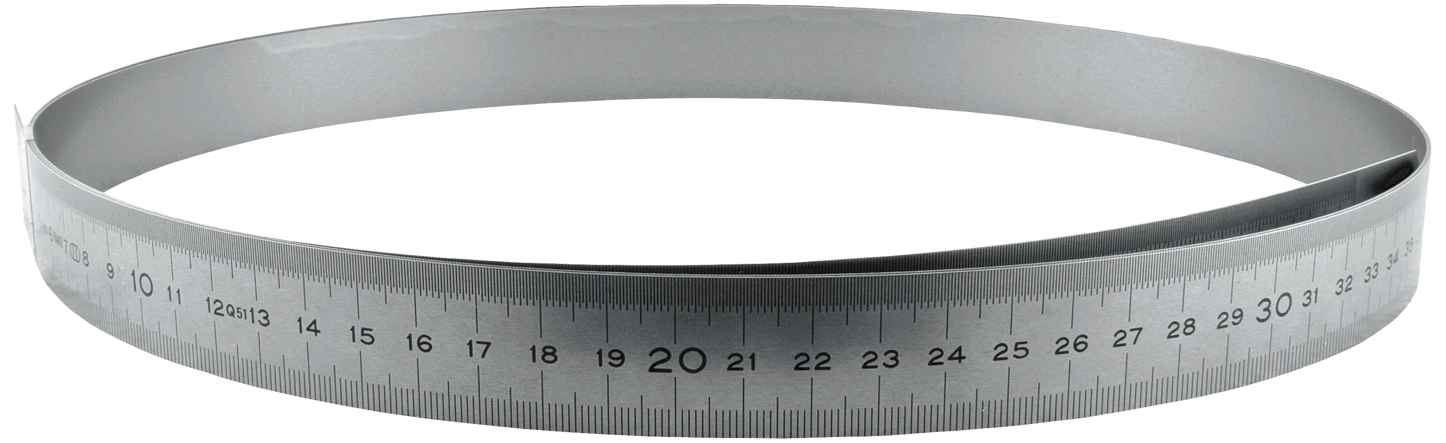 Stållinjal 3000×13×0,5mm flekstype V-H gradering