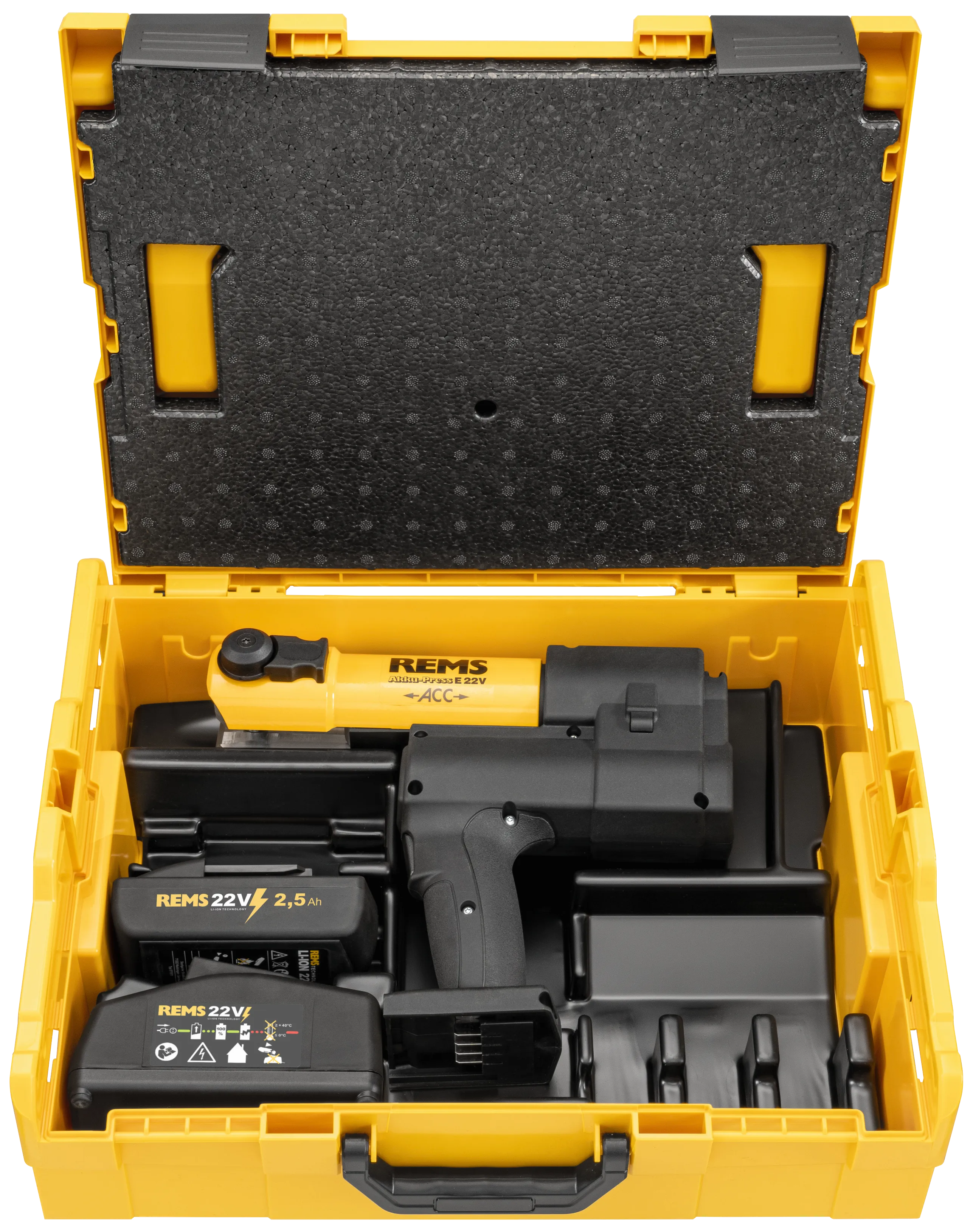 REMS AkkuPress E 22V BasicPack presseverktøy L-Boxx