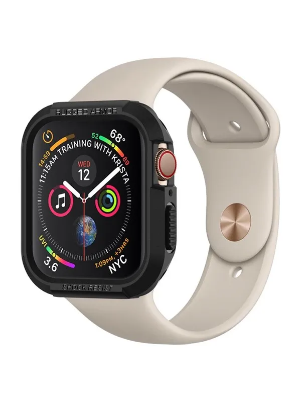 Spigen Rugged Armor - black - Apple Watch 9/8/7 (41mm)/6/SE/5/4 (40mm)