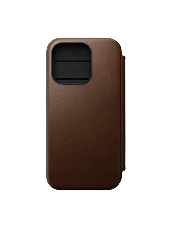 Nomad Modern Leather Folio - iPhone 15 Pro | Brown |  Leather