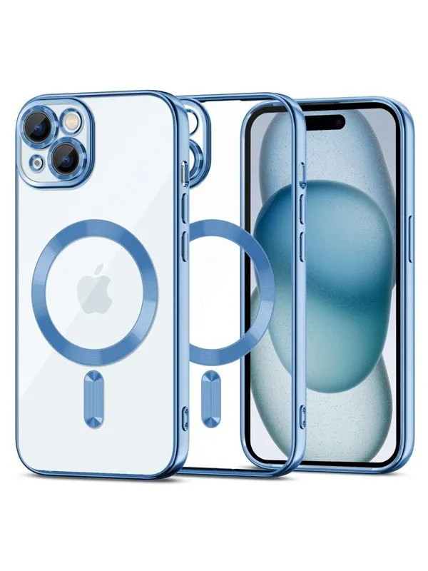 Tech-Protect MagShine Line MagSafe Case for iPhone 15 - Blue