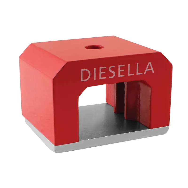 Alnico hesteskomagnet i broform 30x20x20 mm med Ø4 mm hull (49N)