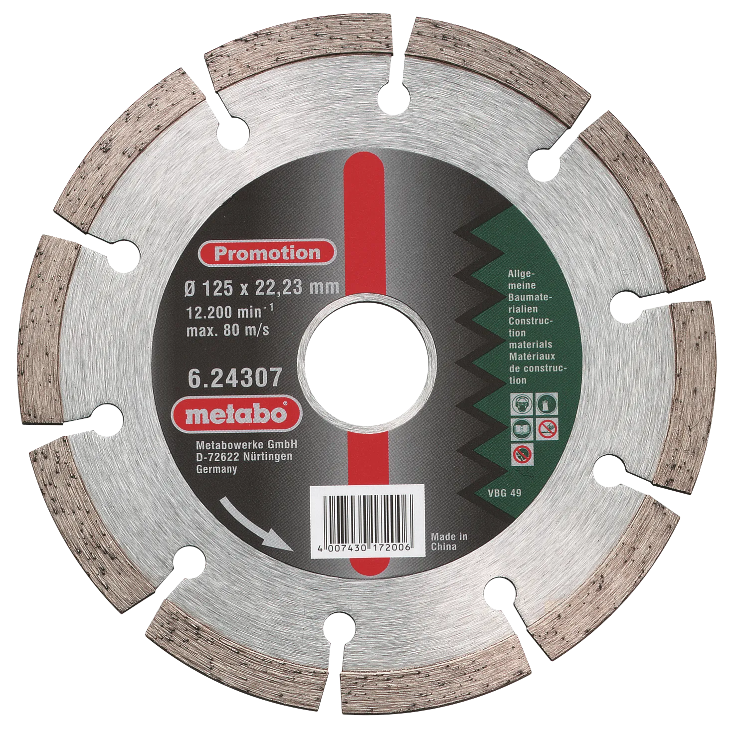 Diamantskjæreskive Ø125 mm
