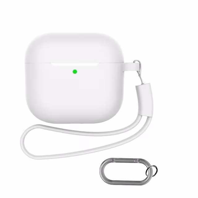 AirPods-etui med nøkkelring og tilbehør Hvit Airpods 1/2