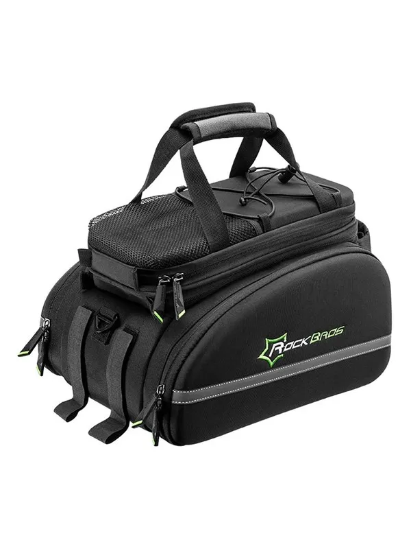 Rockbros A6-03BK bicycle bag for trunk 35 l with fold-out pockets - black