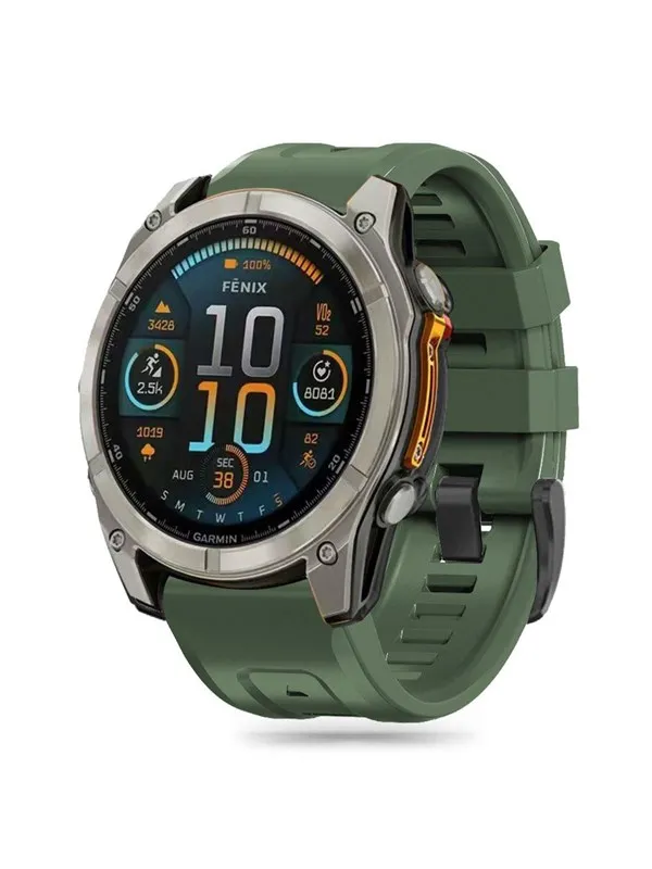 Tech-Protect Silicone Strap for Garmin Fenix 5S / 5S PLUS / 6S / 6S Pro / 7S / 8 (43 MM) - Green