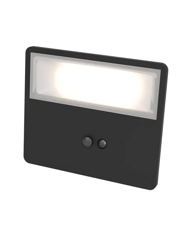 EGLO Panettieri Solar Wall 860LM with Sensor Black/White