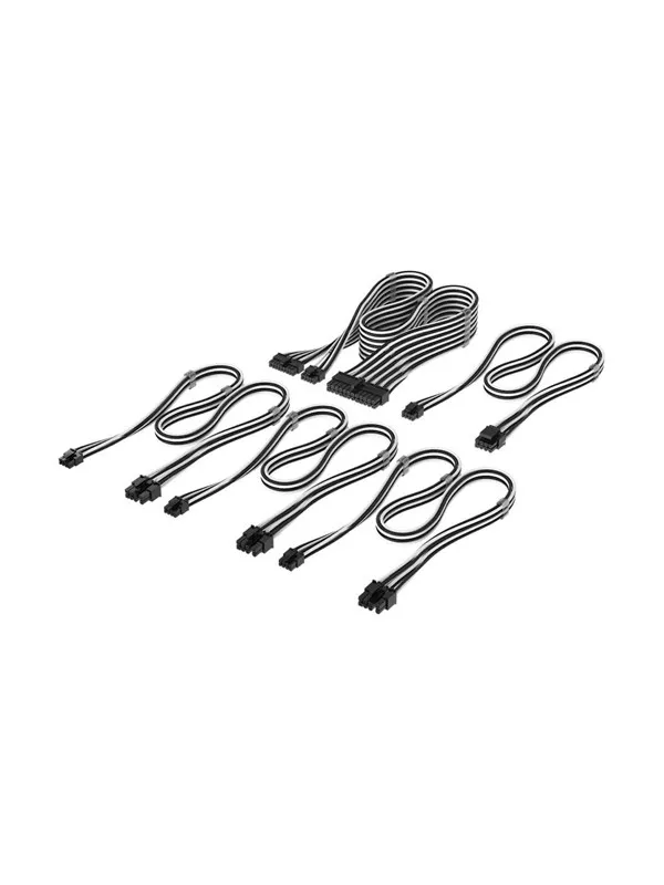 Corsair Elite Premium Individually Sleeved Type-5 PSU Cables Starter Kit (Type 5) - Svart/Hvit