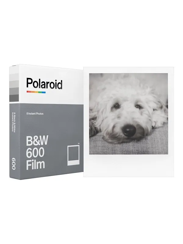Polaroid Black & White Film 600 Type (8 Exposures) - White Frame