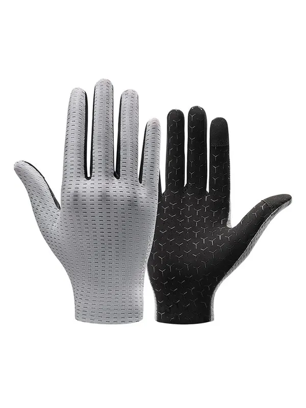 Rockbros Breathable Full Finger Cycling Gloves Size: XXL - Gray