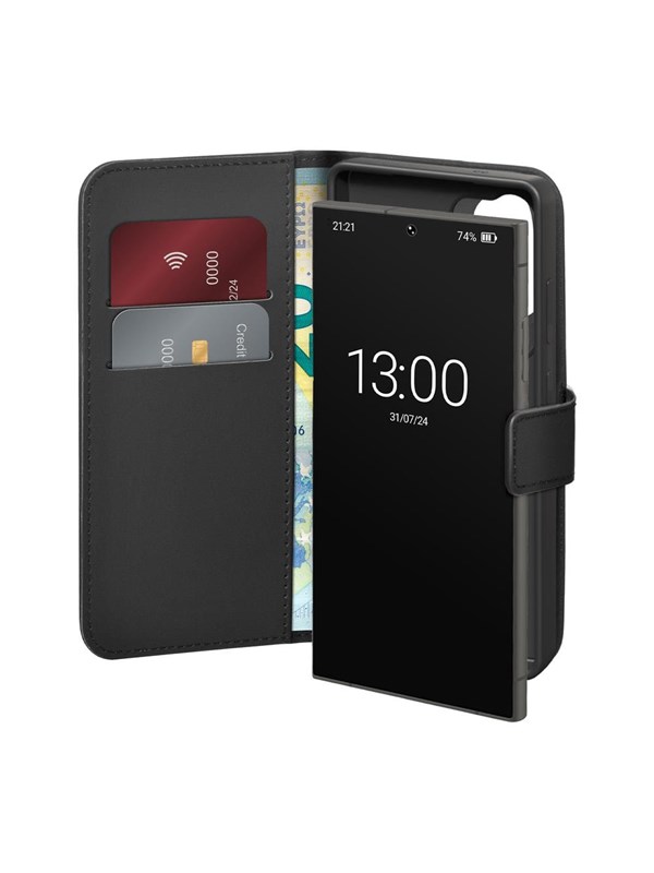 Puro Eco-Leather Case Protective Case for Samsung Galaxy S26 Ultra with Wallet - Black