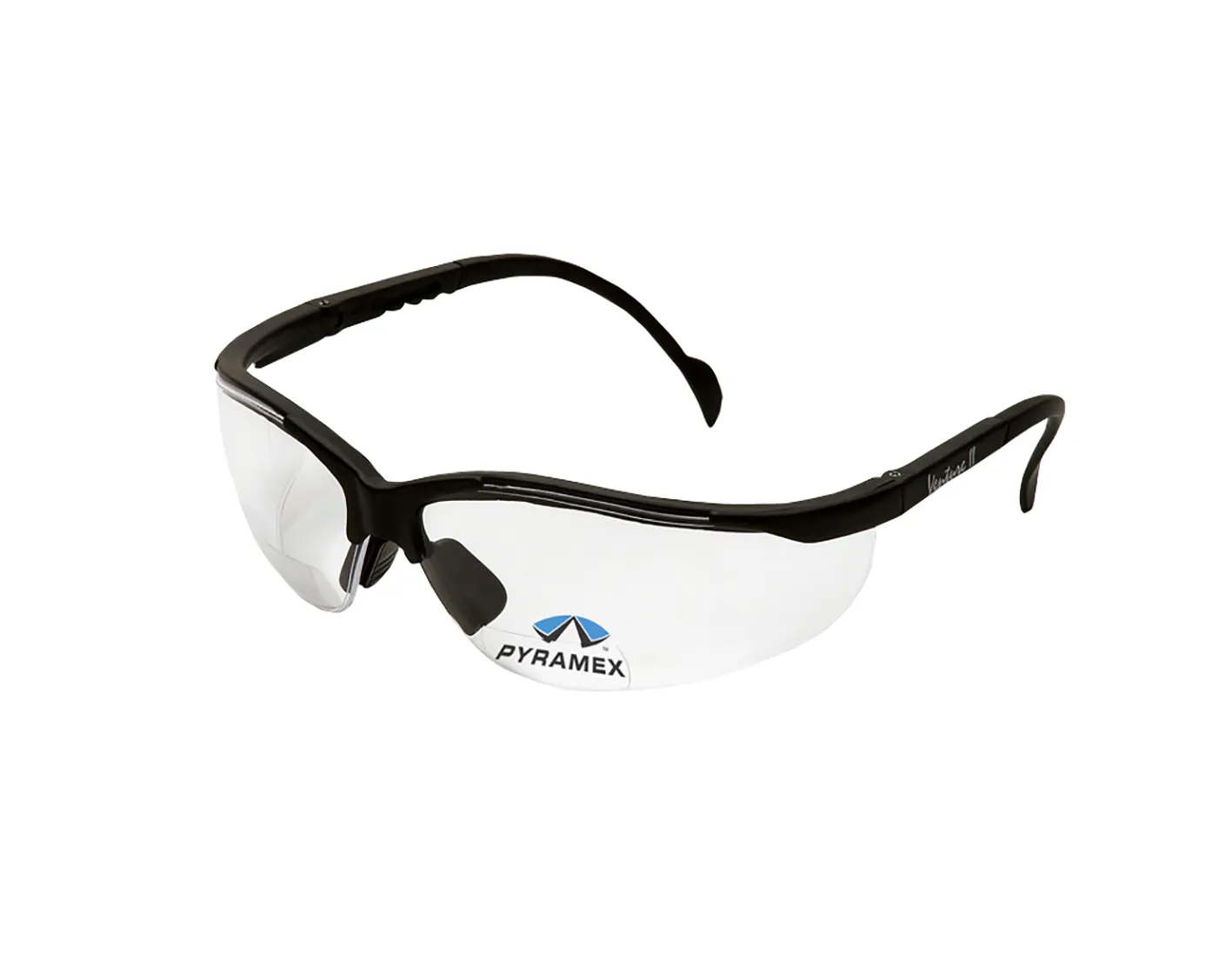 Brille Pyramex V2 readers, sort ramme klar linse styrke +2,5