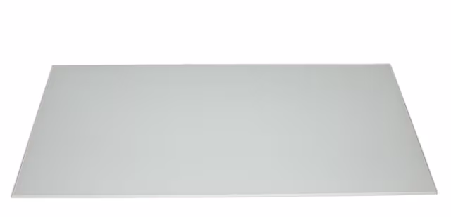 Sprutplate hvitt frostet herdet glass 600x300 mm