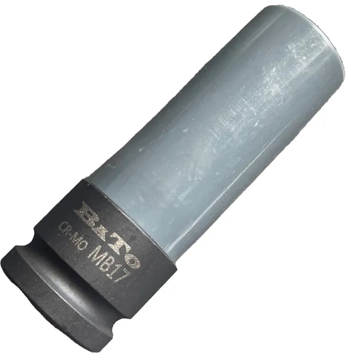 BATO Krafttopp tynn vegg med plastbeskytter 1/2" x 17mm for Mercedes S-Klasse. 6kt. Lyseblå.