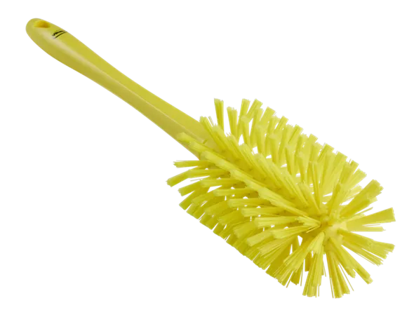 Vikan Rørbørste med skaft, fuldstøbt, Ø90 mm, Medium/stiv, 430 mm, Gul