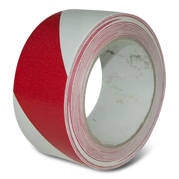 Tape - Gulvtape, rød/hvit, 50 mm x 33 m