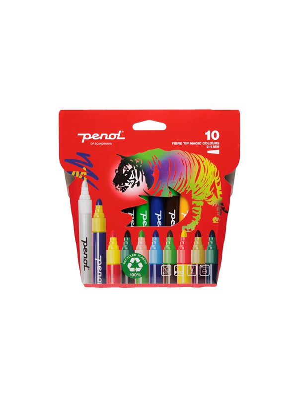 Penol Fibre Tip Magic pens x10