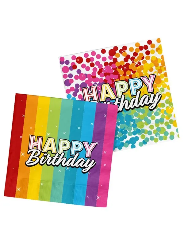 Folat BV - Napkins Happy Birthday 20 pcs.