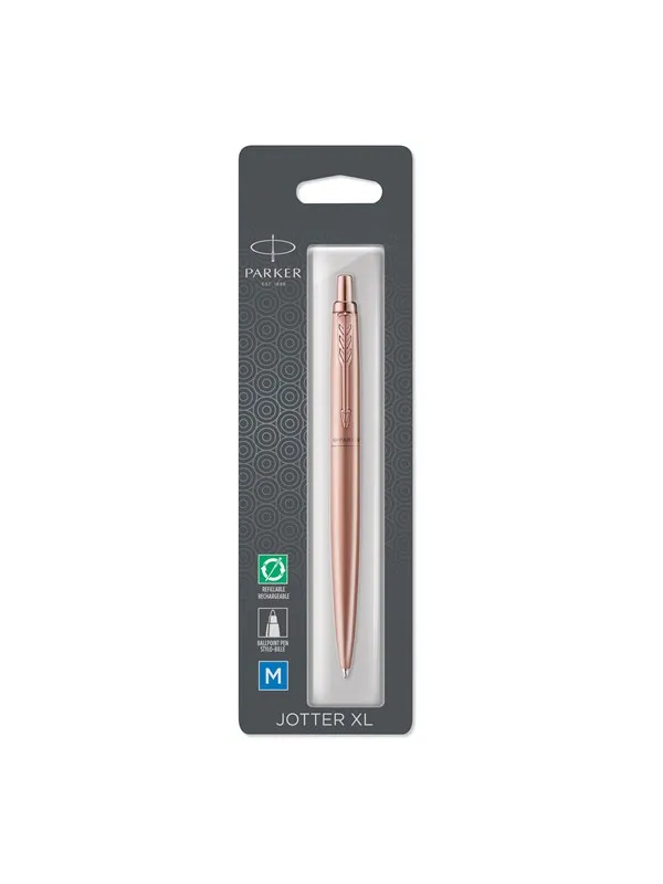 Parker Jotter XL Ballpoint Pen | Monochrome Matte Rose Gold | Medium Point | Blue Ink