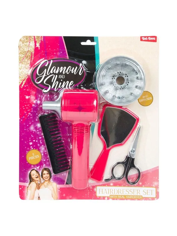 Toi-Toys - Glamor Shine Hairdressing Set with Fohn Diffuser