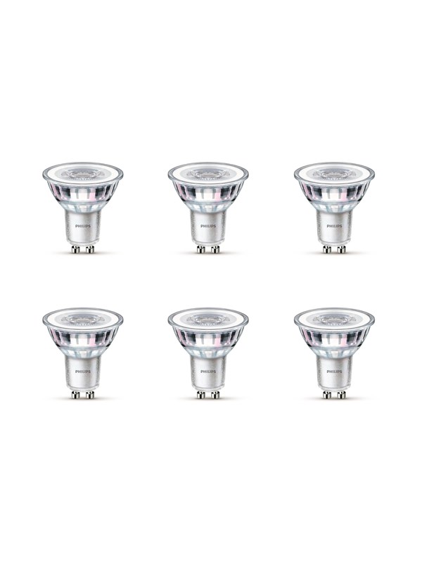 Philips LED-lyspære Classic 4,6W/840 (50W) 36° 6-pack GU10