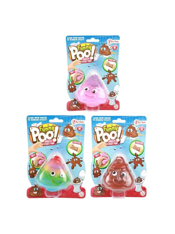 Toi-Toys Funny Poo Sticky Stretchy Smiling Turd (Assorted)