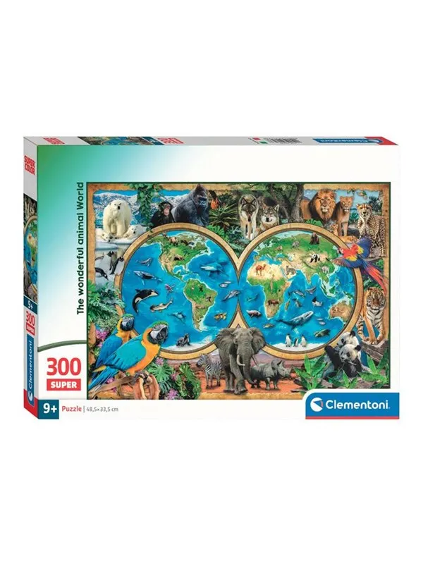 Clementoni Jigsaw Puzzle Super Color The Wonderful Animal World 300pcs. Gulv
