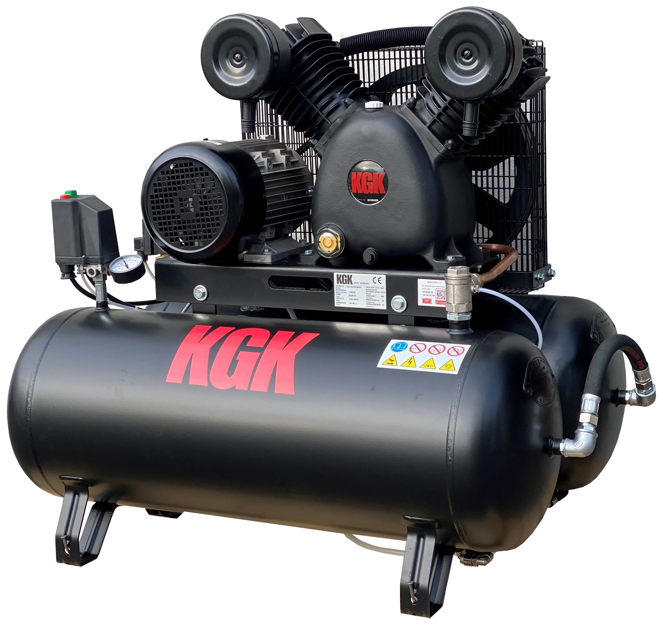 Kompressor 90+90/55SW 450l/m 5,5HK 400V 2×90l tank