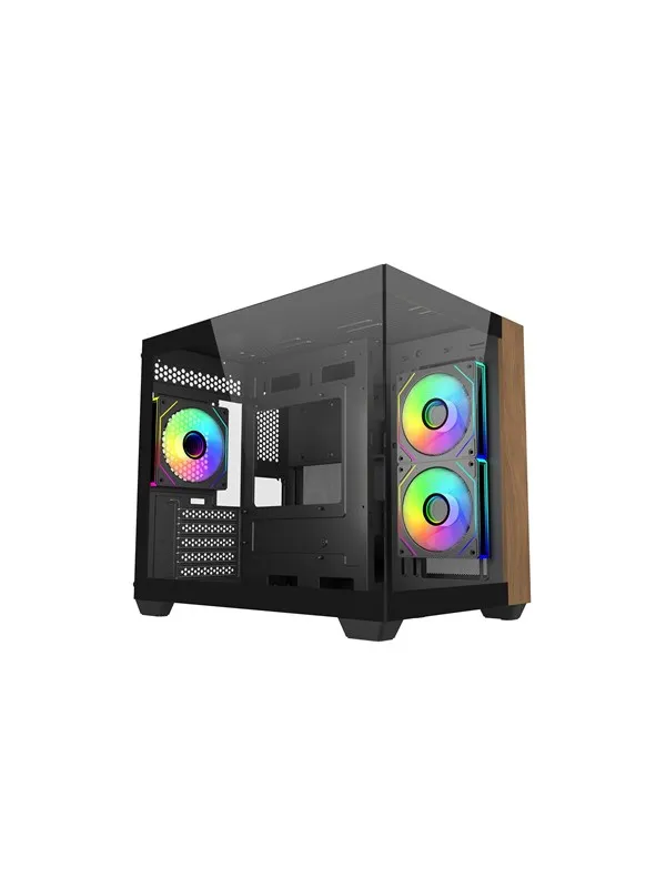 Cooler Master Elite 481 Wood - Kabinett - Tower - Svart