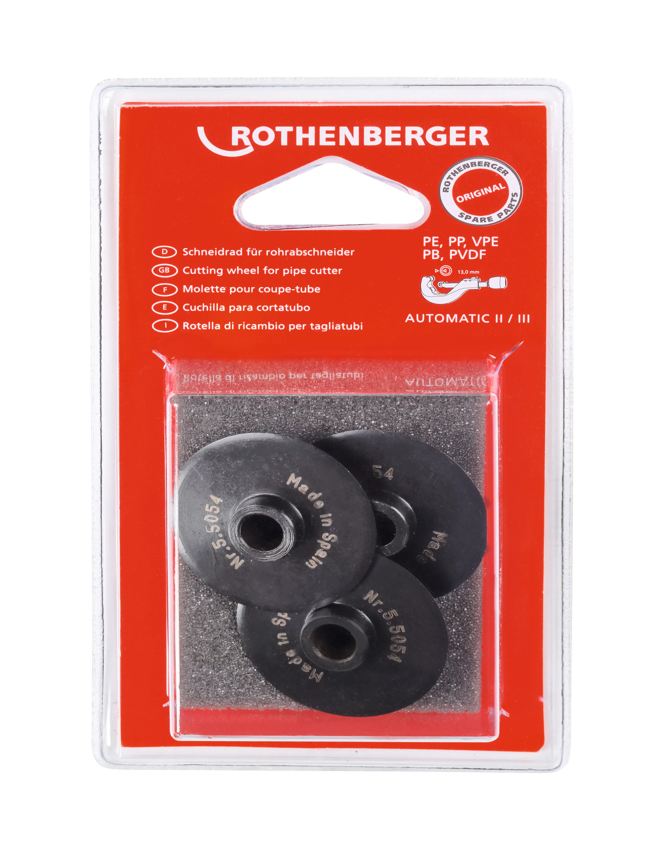 Kuttehjul 13 mm til ROCUT 110/160 rørkutter