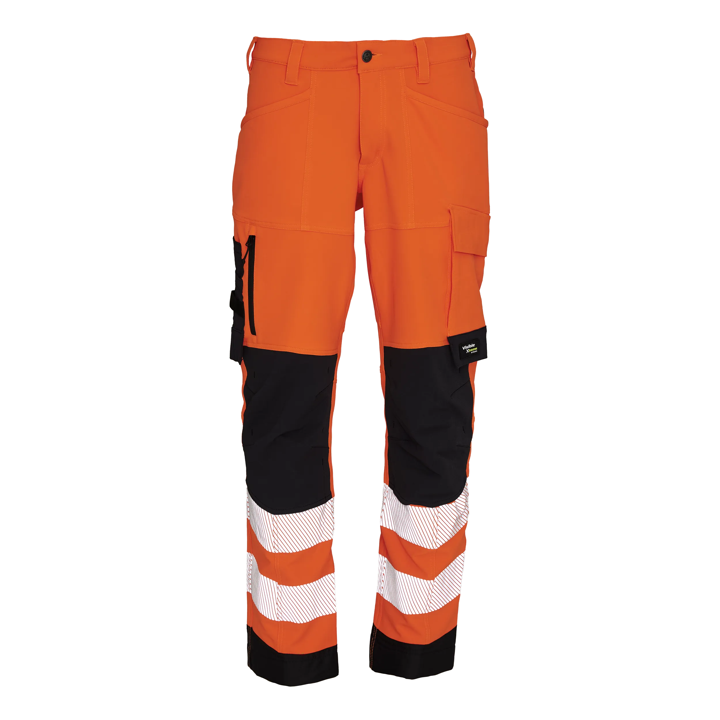 Synlig Xtreme Resirkulerte Arbeidsbukser - Fl.orange/Sort - 68