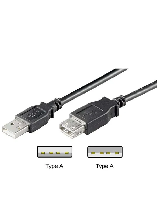 Pro USB-A <-> USB-A - 5m - Svart