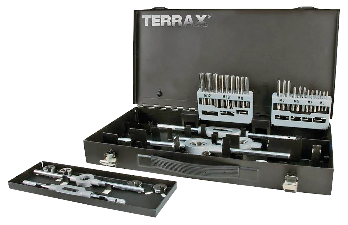 Gjengeverktøysett Terrax 45del. M3-12