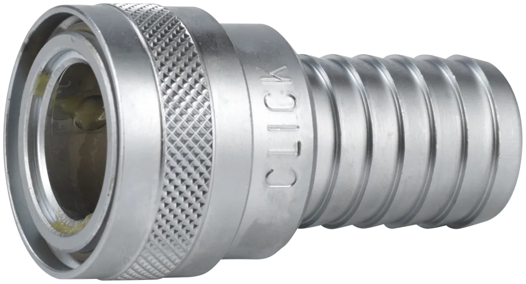 Klikk 1/2" koblingshus med 3/4" slangekobling.
