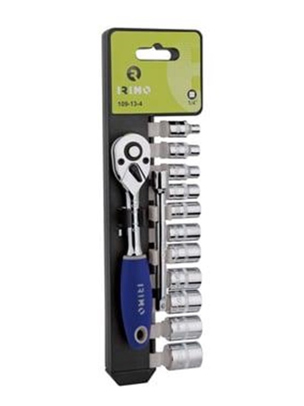 VAERK Socket wrench set 1/4" 13 parts 4-14mm