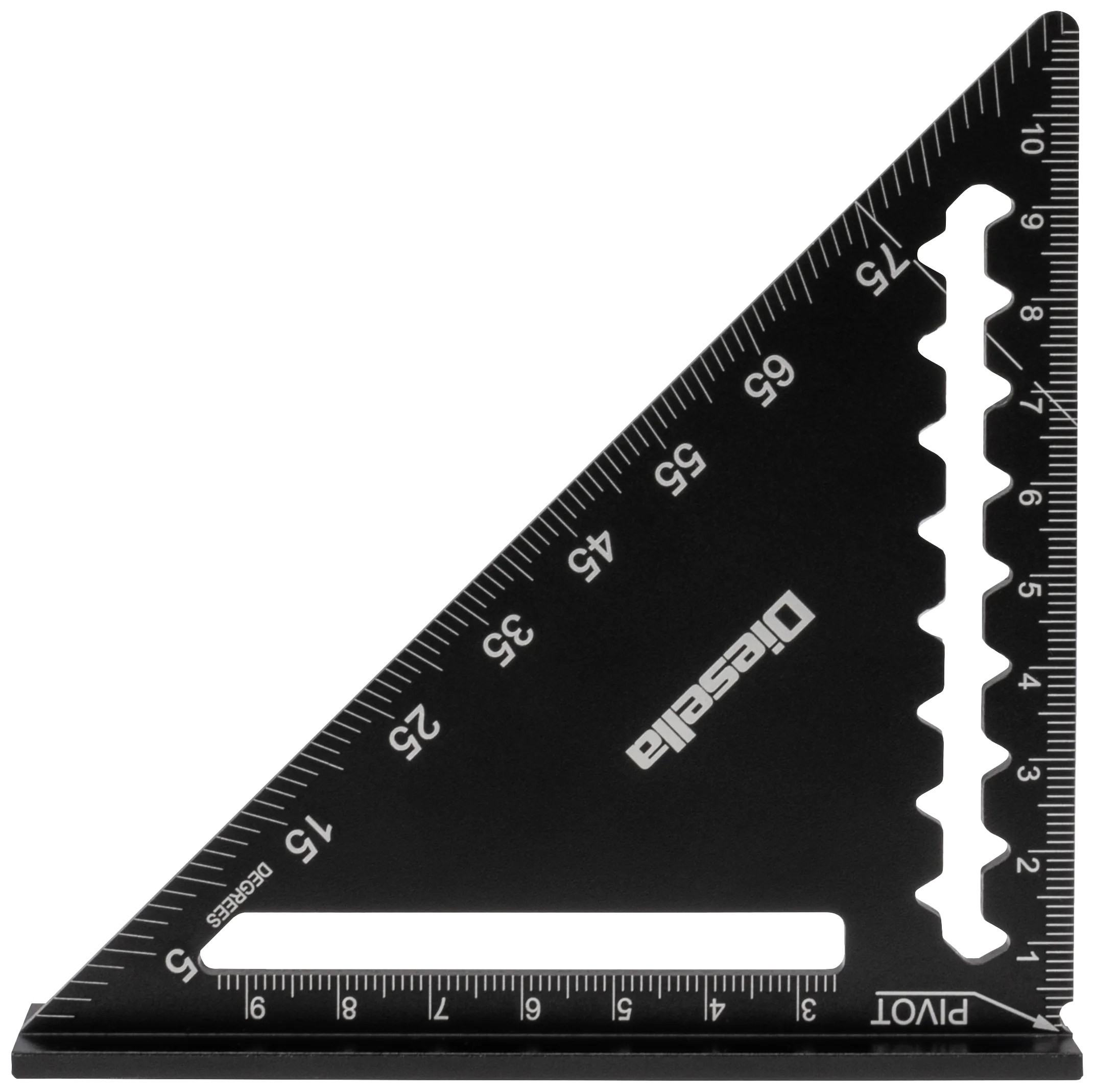 Hastighetsvinkel 0-90° 120×120mm sortoksidert aluminium