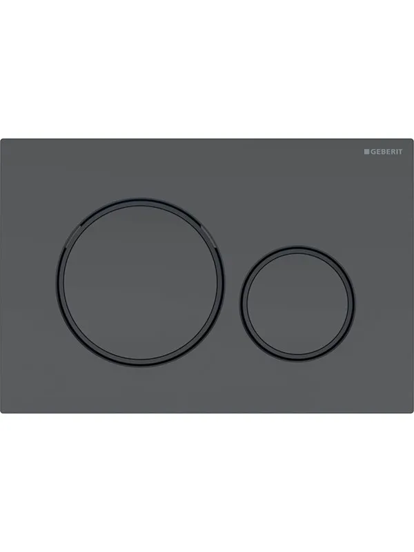 Geberit sigma20 actuator plate 246 x 164 x 12 mm dull black/black easy-to-clean-coated