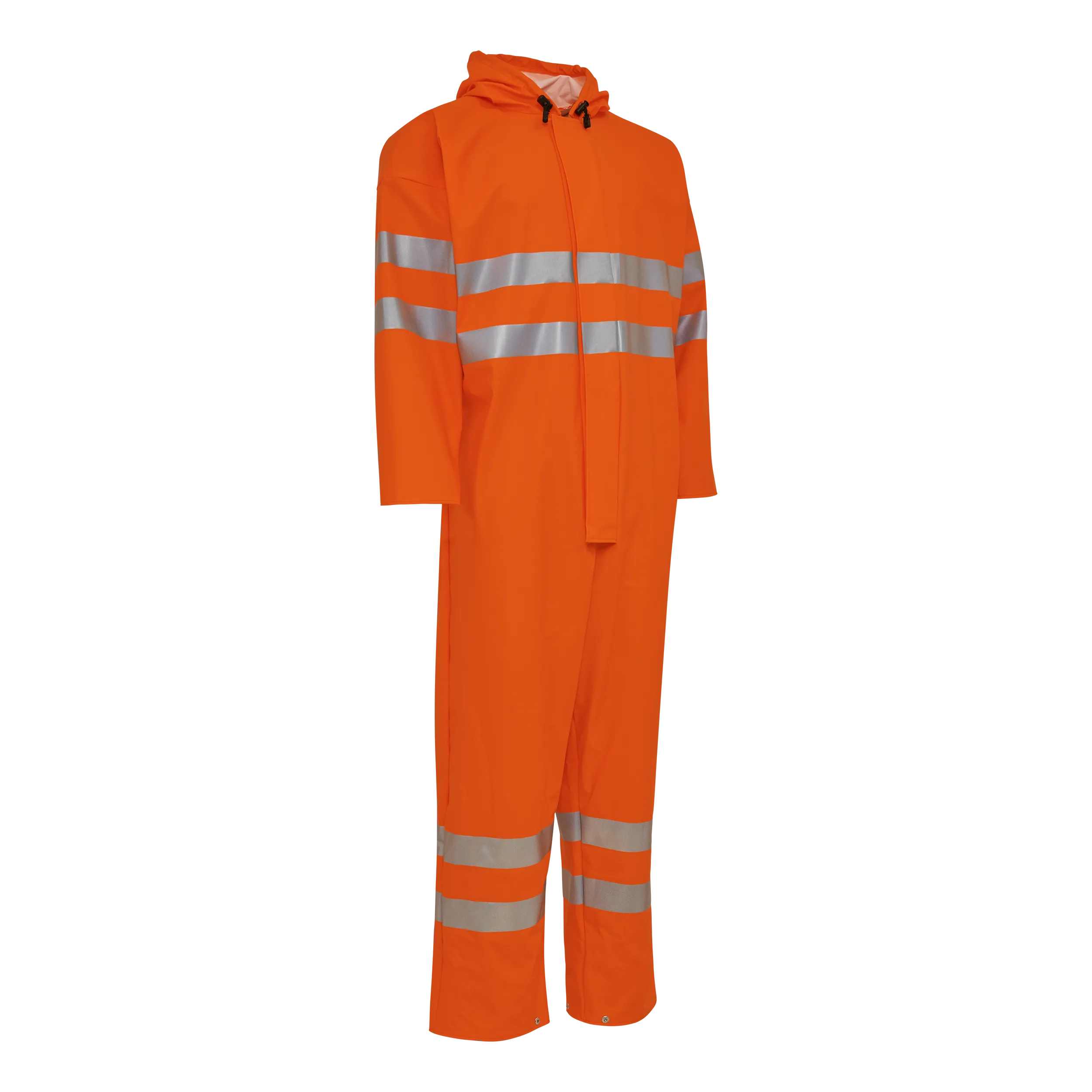 PU synlig Helldrakt med refleks - Fl. oransje - 2XL