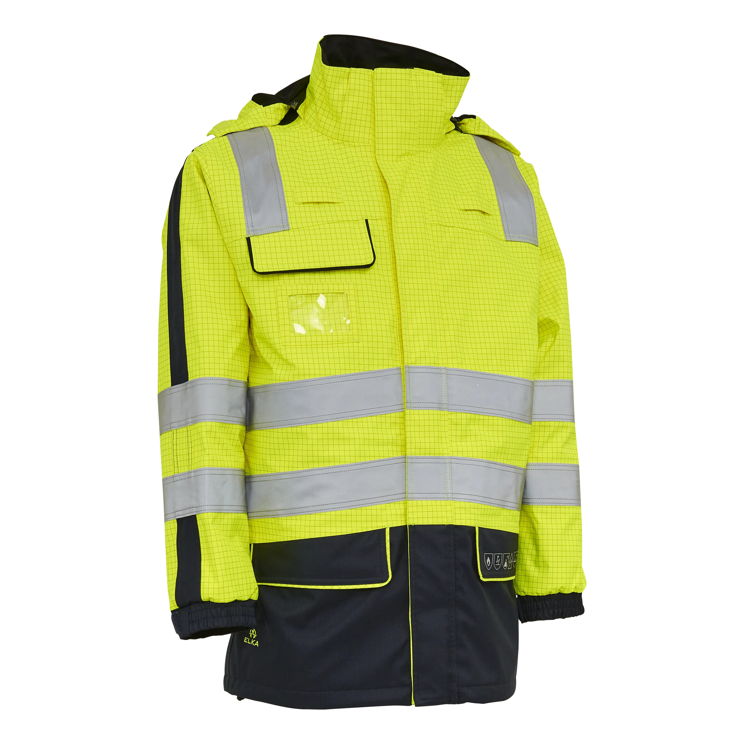 Securetech Multinorm Lysbue Arc Jakke - Fl. Gul/Marine - M