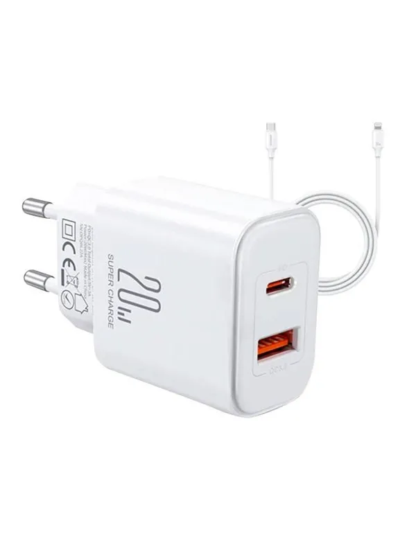 Joyroom Charger  JR-TCF05 Flash 20W + C to L Cable