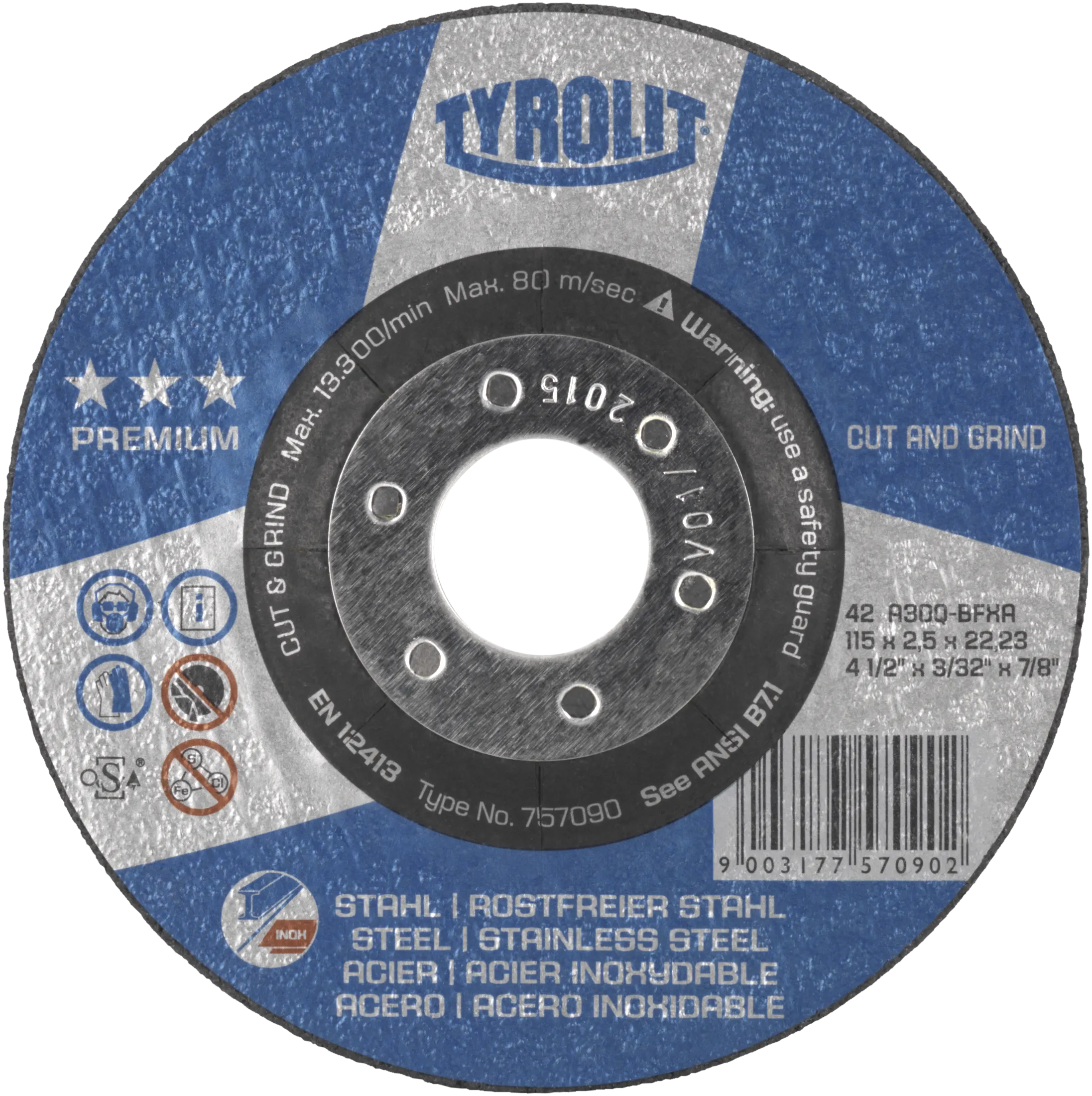 Kappe-/skrubbskive Premium 27EC ø150×3 A30Q-BFXA