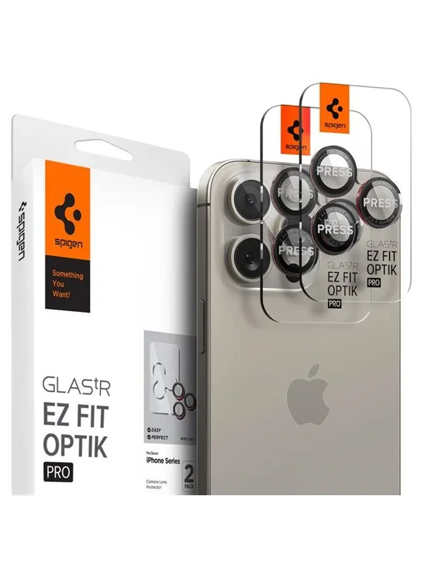 Spigen Glass tR EZ Fit Optik Pro 2 Pack - L-s - iPhone 17/16/15/14 Pro / 17/16/15/14 Pro Max