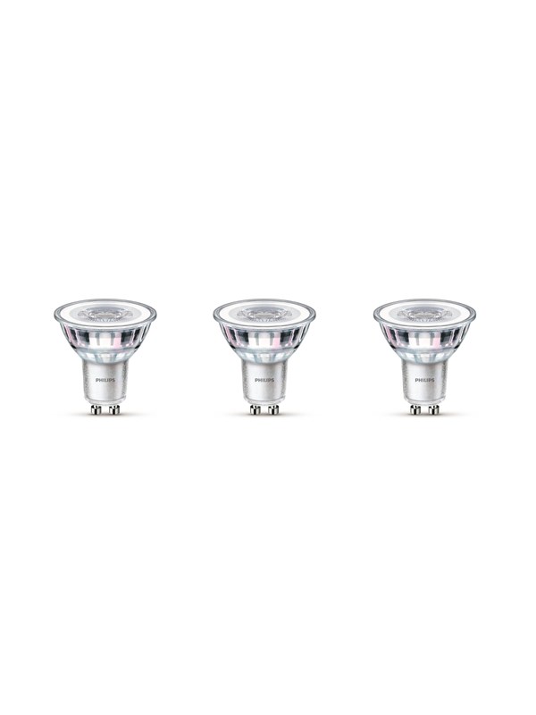 Philips LED-lyspære Classic 4.6W/827 (50W) 36° 3-pack GU10