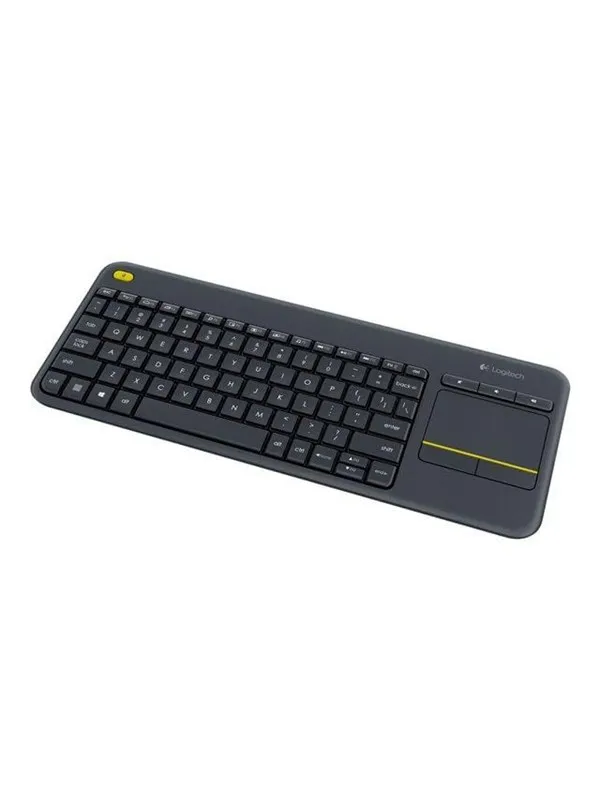 Logitech K400 Plus Ergonomic Wireless Touch - Tastatur - Fransk - Svart