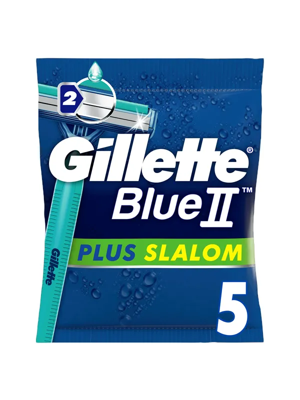Gillette Blue II Plus Slalom Engangshøvler, x-5Pakn.