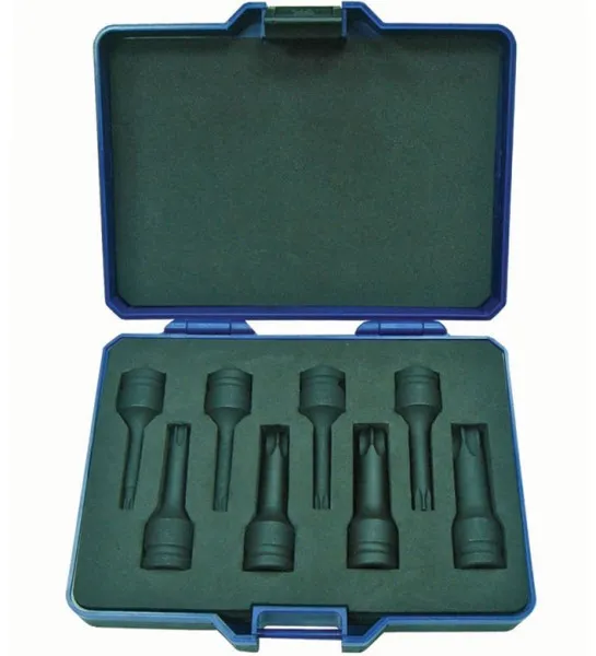 BATO Kraftpipe-sett 1/2" Torx 30-80. 8 deler.