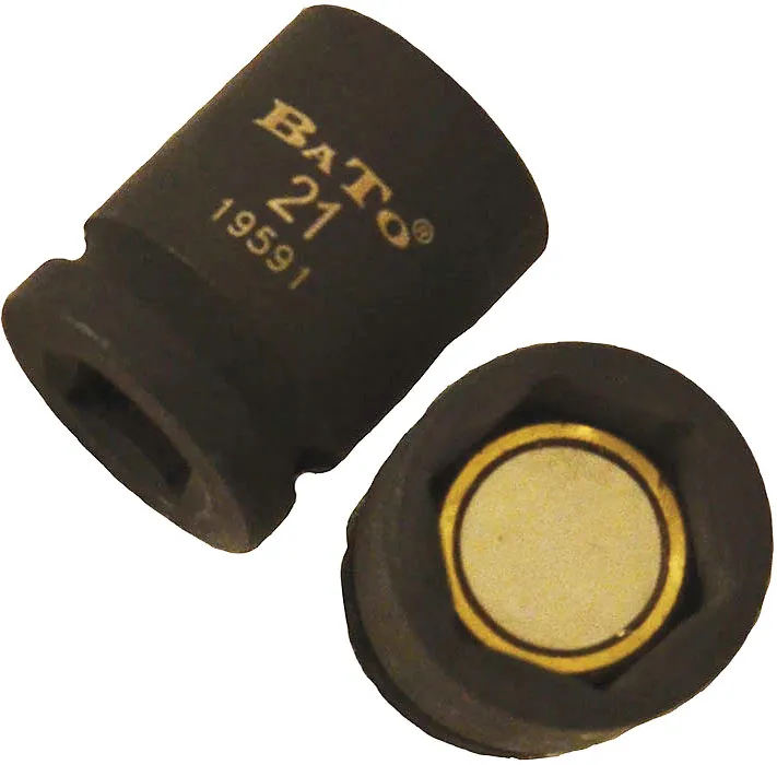 BATO Krafttopp kort magnet 1/2" x 8mm. 6kt.