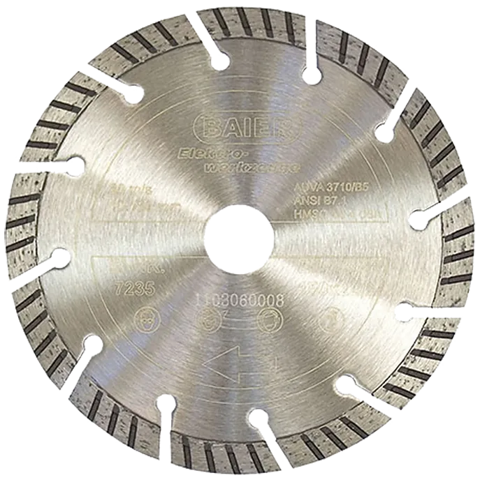 Baier Turbo diamantkutteskive for BDN125 125×22,2mm