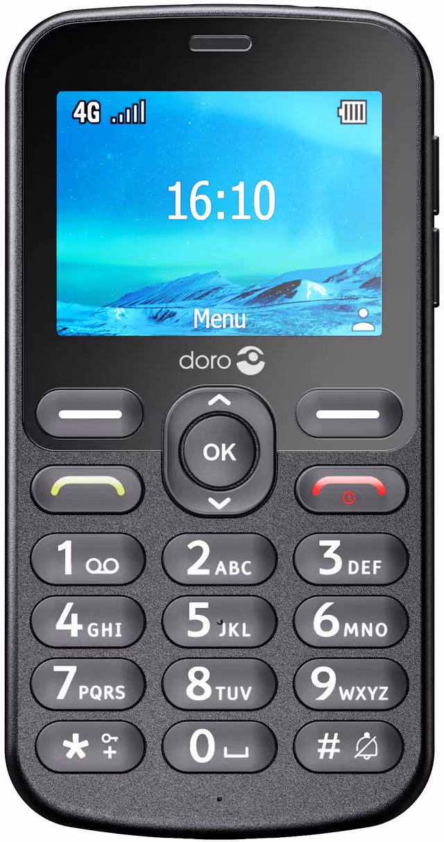 Doro 1881 mobiltelefon (sort)